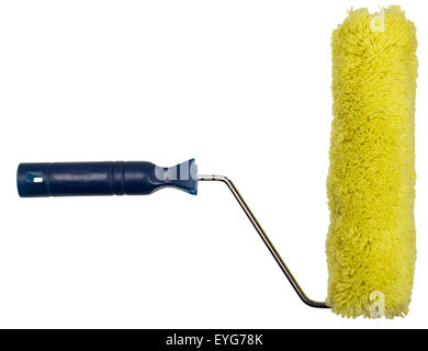 the New paint roller isolated on white background Stock Photo