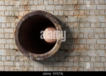 3d rendering of an old stones tunnel Stock Photo