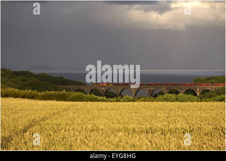 Porthkerry Viaduct - Storm Brewing? Stock Photo