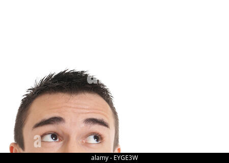 male eyes looking up Stock Photo