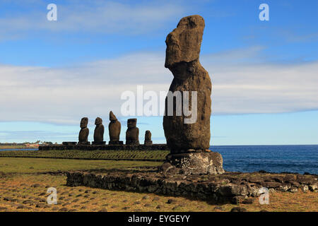 Easter Island Statues Stock Photo