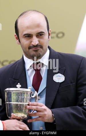 Ascot, United Kingdom, Khalifa bin Mohammed al Attiya, horse owner Stock Photo