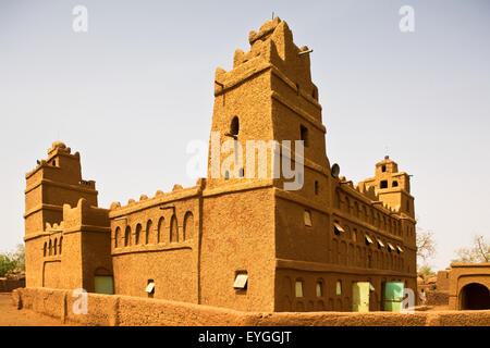 Niger, Central Niger, Tahoa region, Traditional mud brick mosque; Yaama Village Stock Photo
