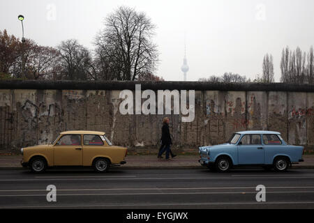 Berlin, Germany, part of the former Border Wall in Bernauer Strasse Stock Photo
