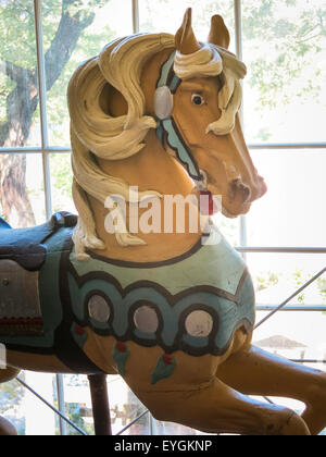 Carousel Animal, Carved  Horse Figure, USA Stock Photo