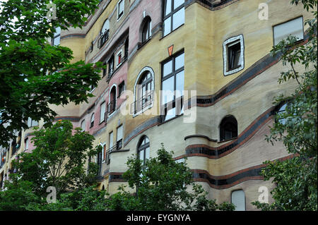 Forest spiral or Waldspirale, Friedensreich Hundertwasser House in Darmstadt Hesse German Europe Stock Photo