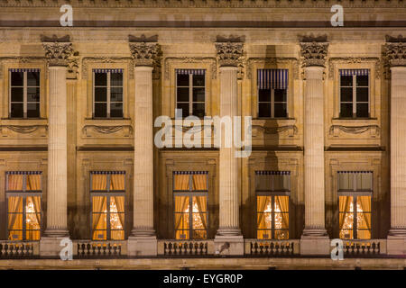 Row of columns and windows in building at Place de la Concorde, Paris, France Stock Photo