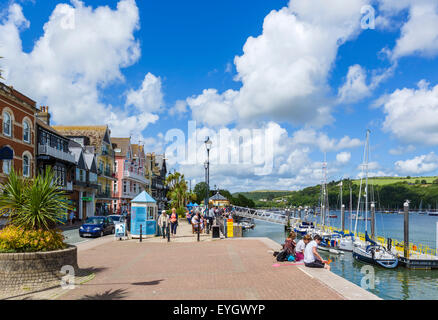 View along the South Embankment by the Dart River, Dartmouth, South Hams, Devon, England, UK Stock Photo