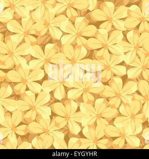 Seamless background design with yellow flowers illustration Stock ...