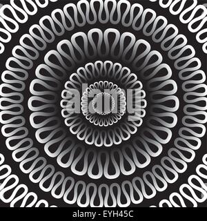 Vector abstract background. Radial pattern on a black background Stock Vector