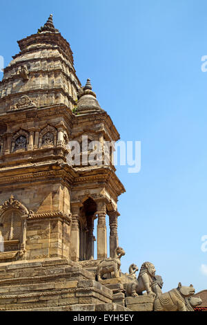 Temple in Bhaktapur days before the 2015 earthquake Stock Photo