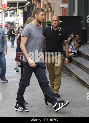 Taylor Swift and Calvin Harris out and about in NYC  Featuring: Calvin Harris Where: NYC, New York, United States When: 29 May 2015 C Stock Photo