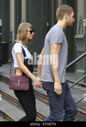 Taylor Swift and Calvin Harris out and about in NYC  Featuring: Taylor Swift, Calvin Harris Where: NYC, New York, United States When: 29 May 2015 C Stock Photo