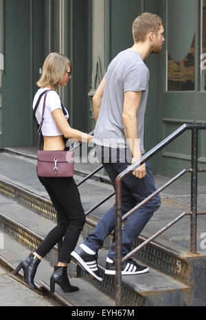 Taylor Swift and Calvin Harris out and about in NYC  Featuring: Taylor Swift, Calvin Harris Where: NYC, New York, United States When: 29 May 2015 C Stock Photo