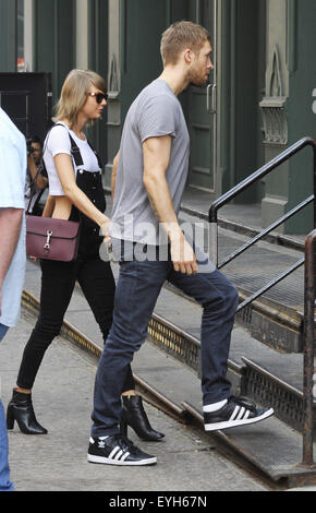 Taylor Swift and Calvin Harris out and about in NYC  Featuring: Taylor Swift, Calvin Harris Where: NYC, New York, United States When: 29 May 2015 C Stock Photo