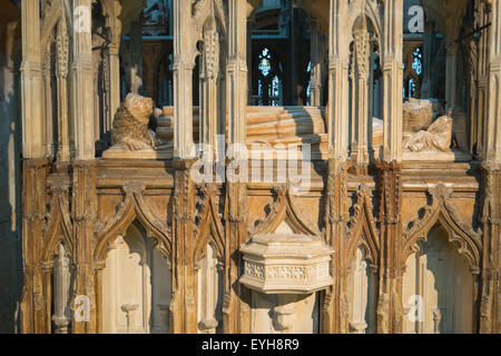 Interior scenes at Gloucester cathedral in England Stock Photo