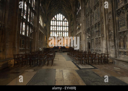 Interior scenes at Gloucester cathedral in England Stock Photo