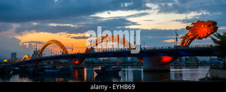 Dragon Bridge, Da Nang, Vietnam. Stock Photo