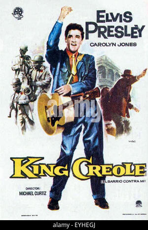 King Creole - Elvis Presley - Movie Poster Stock Photo