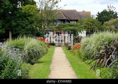 Beddington Park Wallington Surrey UK showing the lake with people in ...