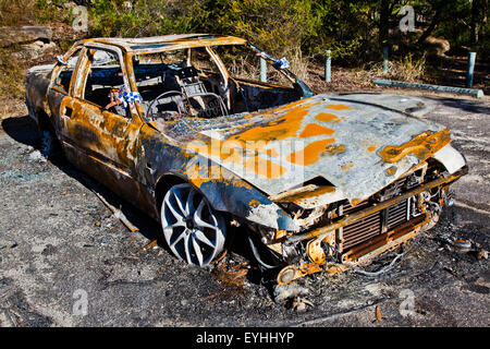 burned out car Stock Photo