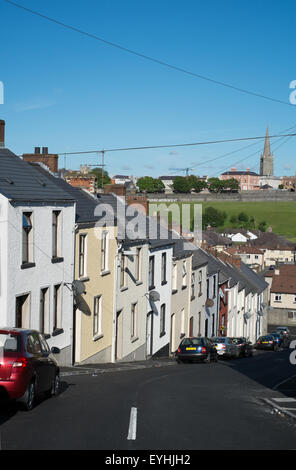 Terrace houses in Derry Londonderry Northern Ireland Stock Photo