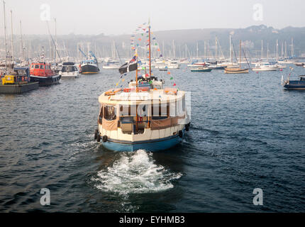 The St Mawes ferry in the harbour, Falmouth, Cornwall, England, UK Stock Photo