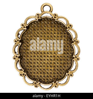 Vintage bronze pendant isolated on white background Stock Photo - Alamy