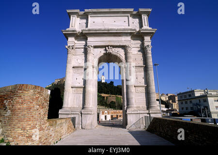 Italy, Le Marche, Ancona, Trajan's arch Stock Photo