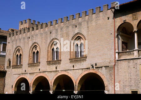 Italy, Le Marche, Fano, Palazzo Malatesta, courtyard Stock Photo