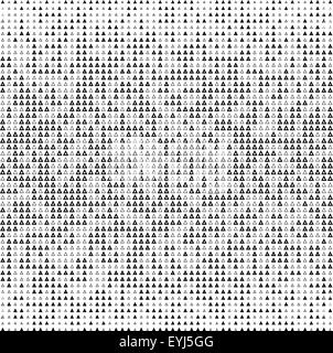 Vector seamless pattern. Modern stylish texture. Repeating geometric tiles from triangles. Monochrome grid with thickness which changing towards the center Stock Vector