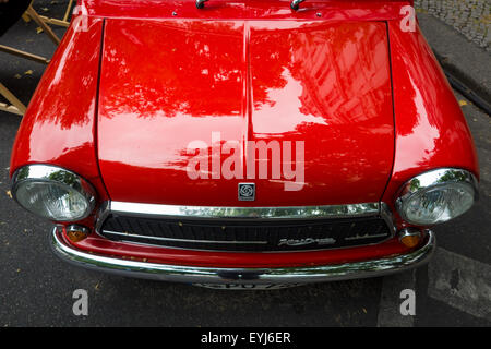 BERLIN - JUNE 14, 2015: Fragment of a compact car Innocenti Mini Cooper 1300. The Classic Days on Kurfuerstendamm. Stock Photo