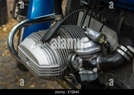 BERLIN - JUNE 14, 2015: Motorbike's engine BMW R45, 1981. The Classic Days on Kurfuerstendamm. Stock Photo