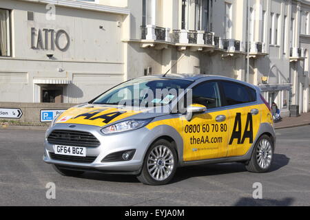A 2014 AA LEARNER DRIVER TUITION INSTRUCTORS FORD CAR IN SILVER WITH A BRANDING Stock Photo