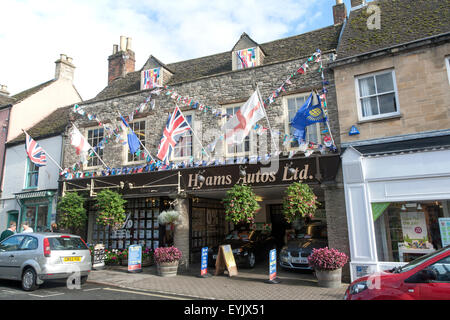 Hayes Autos garage in town centre high street location Malmesbury, Wiltshire, England, UK Stock Photo