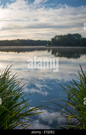 Calf Heath reservoir at Dawn cannock uk Stock Photo - Alamy