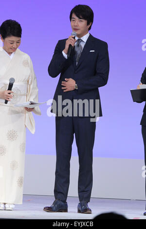 Yuko Ando and Kwon Sang-Woo, Jul 19, 2015 : South Korean actor Kwon Sang Woo attends the 'Bridge to the future' event to commemorate the 50th anniversary of the normalization of post war bilateral relations between South Korea and Japan in Tokyo on July 19, 2015. © Pasya/AFLO/Alamy Live News Stock Photo