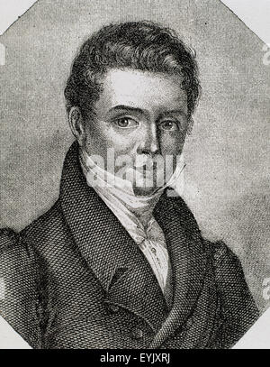 Washington Irving (1783-1859). American writer. Engraving, 19th century. Stock Photo