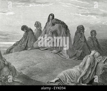 Yefta Jephthah's daughter and her companions - Old Testament Bible story of ...
