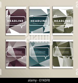 Set of brochures for design in abstract style Stock Vector