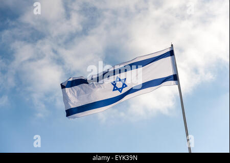 Israel national flag Stock Photo