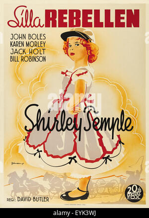 The Littlest Rebel - Shirley Temple - 1935 - Movie Poster Stock Photo