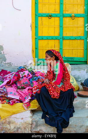 India, Gujarat, Kutch, Padhar village, Ahir ethnic group Stock Photo