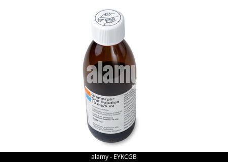 Bottle of Oramorph liquid morphine Stock Photo