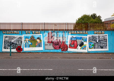 Welcome to Shankill Road mural, Belfast Stock Photo