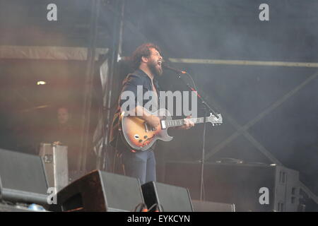 Penrith, Cumbria, UK. 31st July, 2015. Augustines perform live on the Main Stage at Kendal Calling 2015. Credit:  SJN/Alamy Live News Stock Photo