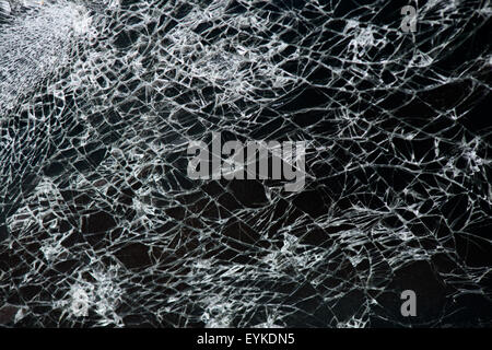 broken glass of  mobile display Stock Photo