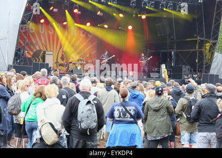 Penrith, Cumbria, UK. 31st July, 2015. Augustines perform live on the Main Stage at Kendal Calling 2015. Credit:  SJN/Alamy Live News Stock Photo