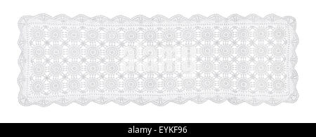 White lace doily before background as a cut out Stock Photo