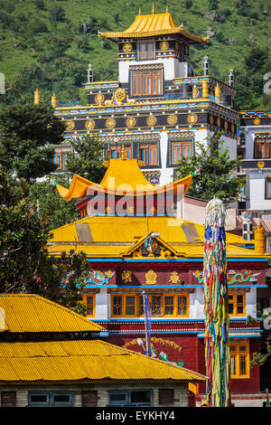 Buddhist temples in Rewalsar, Himachal Pradesh, India Stock Photo